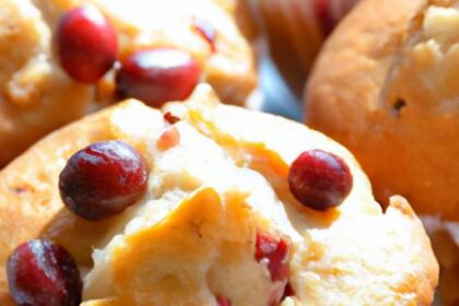 Cranberry Orange Muffins with Sweet Sugar Topping Delight