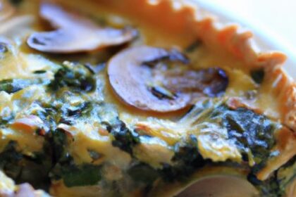 Spinach Mushroom Quiche: A Tasty Protein-Packed Delight