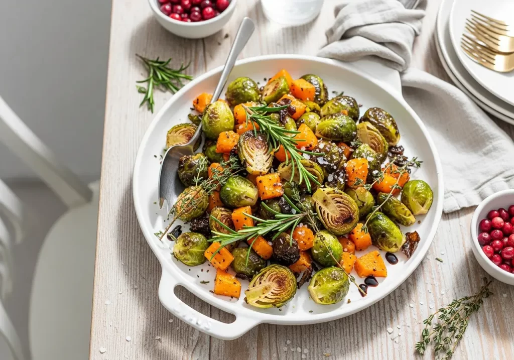 Roasted Brussels Sprouts & Butternut Squash