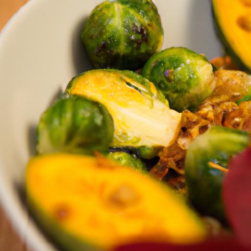 Golden Bites: Roasted Brussels Sprouts & Butternut Squash