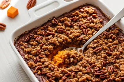 Sweet Potato Casserole with Crunchy Pecan Crumble Bliss