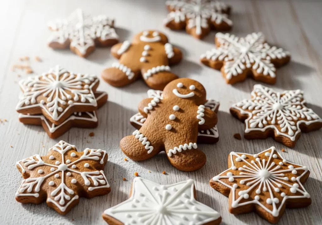 Chewy Gingerbread Cookies with Royal Icing Magic