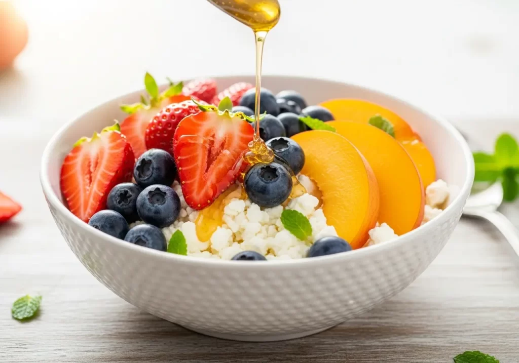 Cottage Cheese with Fruit and Honey Bliss