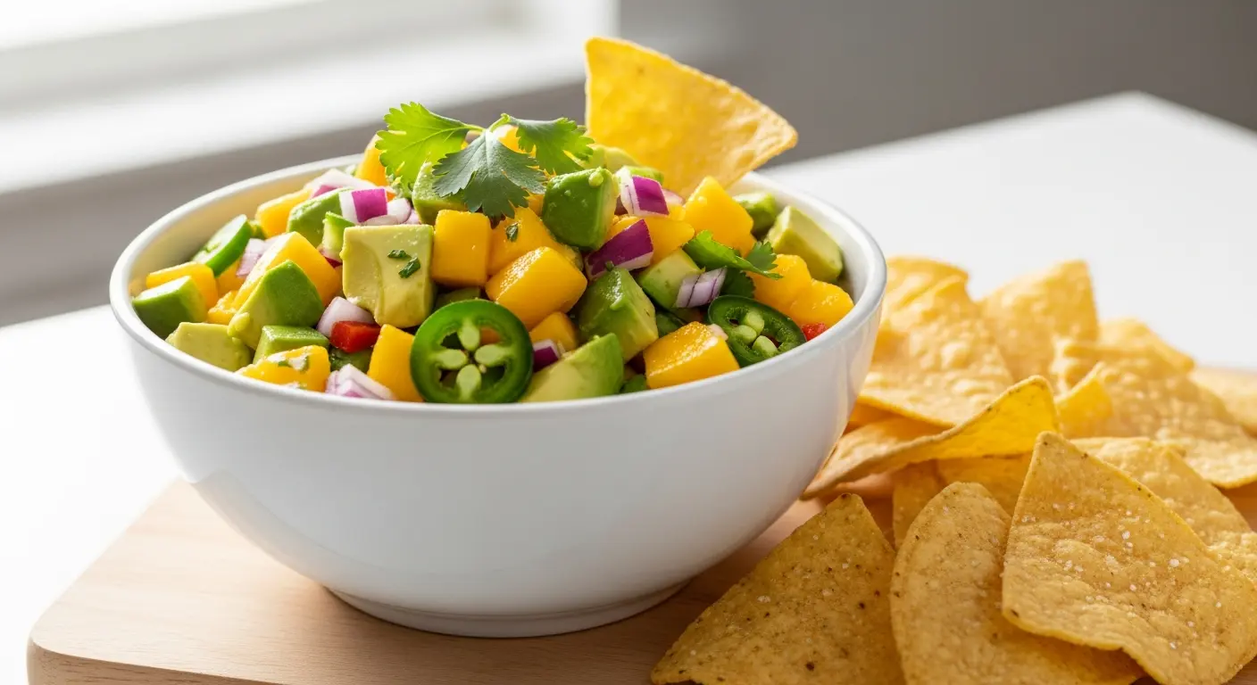 Zesty Fresh Mango & Avocado Salsa: Perfect with Chips!