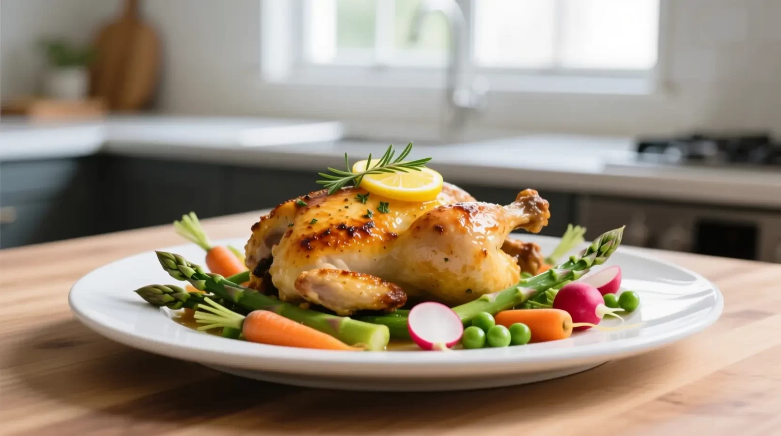 Zesty Lemon Herb Chicken Roasted with Spring Vegetables