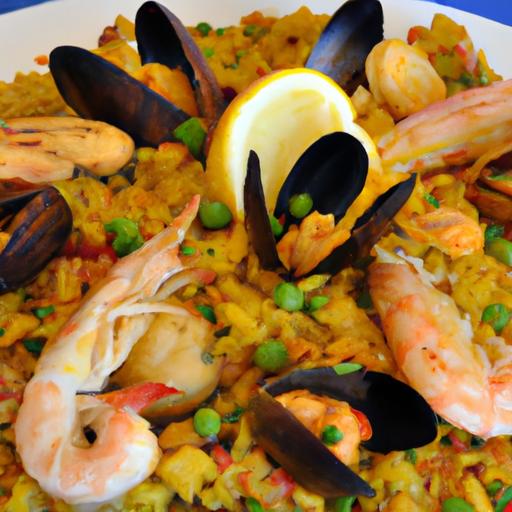 savor the Classic Spanish Paella with Chicken and Seafood
