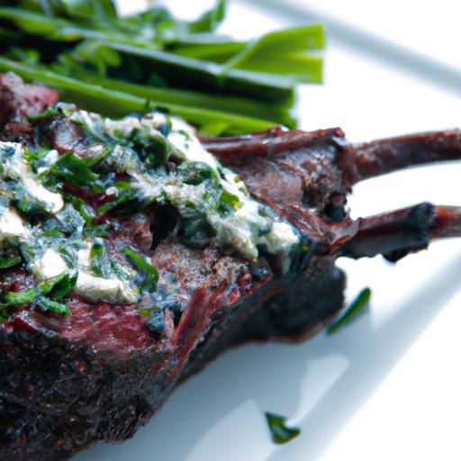 Savor the Flavor: Grilled Rack of Lamb with Charred scallion Dip