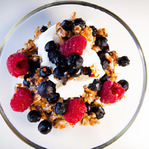 Layered ​Bliss: Greek Yogurt Parfait with Granola ‍& Berries