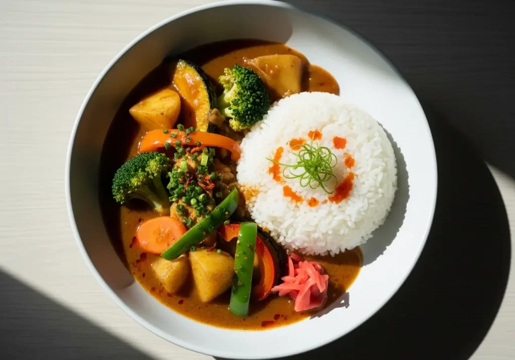 Japanese Vegetable Curry with Rice