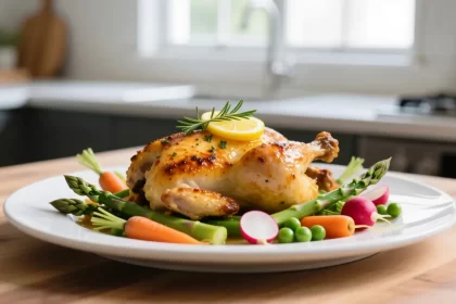 Zesty Lemon Herb Chicken Roasted with Spring Vegetables