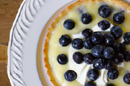 Zesty Lemon Blueberry Tart with Buttery Shortbread Crust