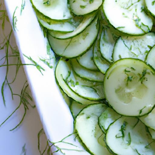 Refreshing Twist: Creamy Cucumber Salad with Fresh Dill