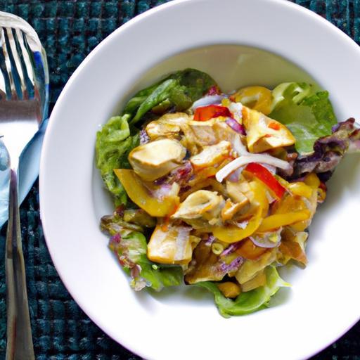 Zesty Chopped Thai Chicken Salad with Creamy Peanut Dressing