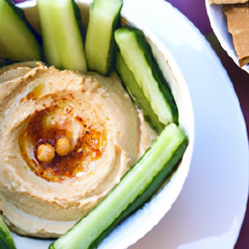 Boost Your Snack Game: High Protein Hummus with Cucumber