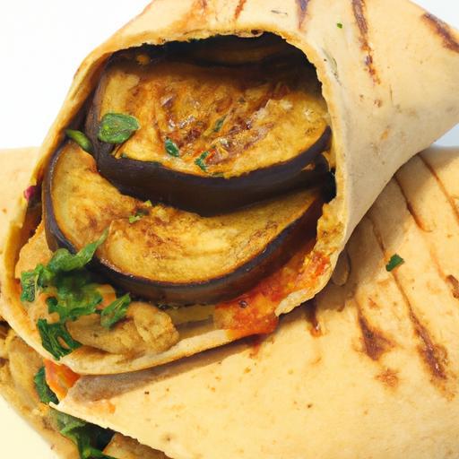 Roasted Eggplant & Hummus Pita Pockets: Flavorful Bites