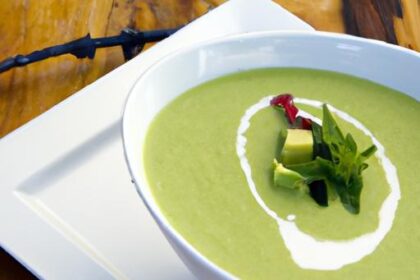 Refreshing Chilled Cucumber Avocado Gazpacho: A Cool Delight