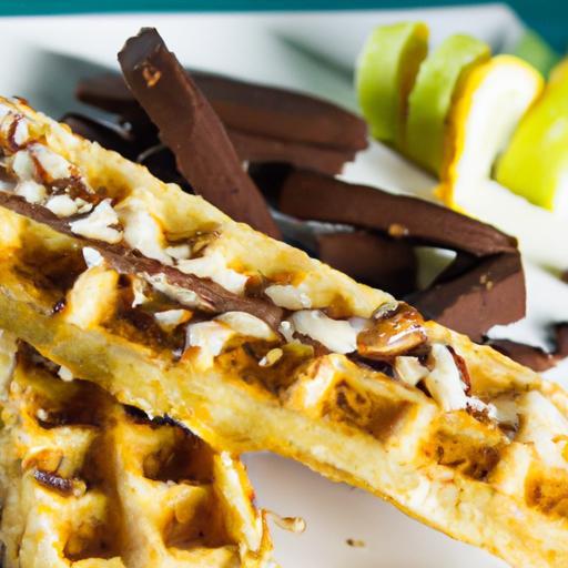 Churro Waffles Delight: Crispy Treats with Chocolate Dip