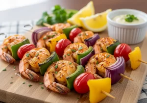 Shrimp and Veggie Skewers