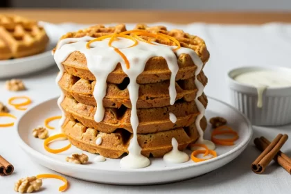 Carrot Cake Waffles with Cream Cheese Glaze: A Sweet Twist