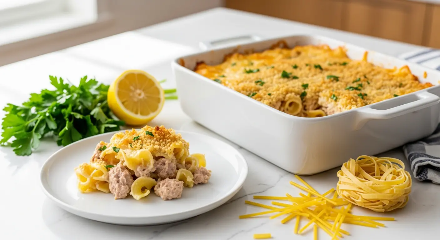 Classic Tuna Noodle Casserole Made Easy from Scratch