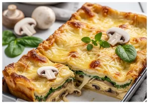 Creamy Mushroom & Spinach Lasagna