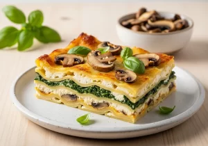Creamy Mushroom & Spinach Lasagna