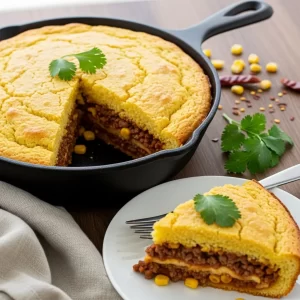Tamale Pie with Golden Cornbread Top