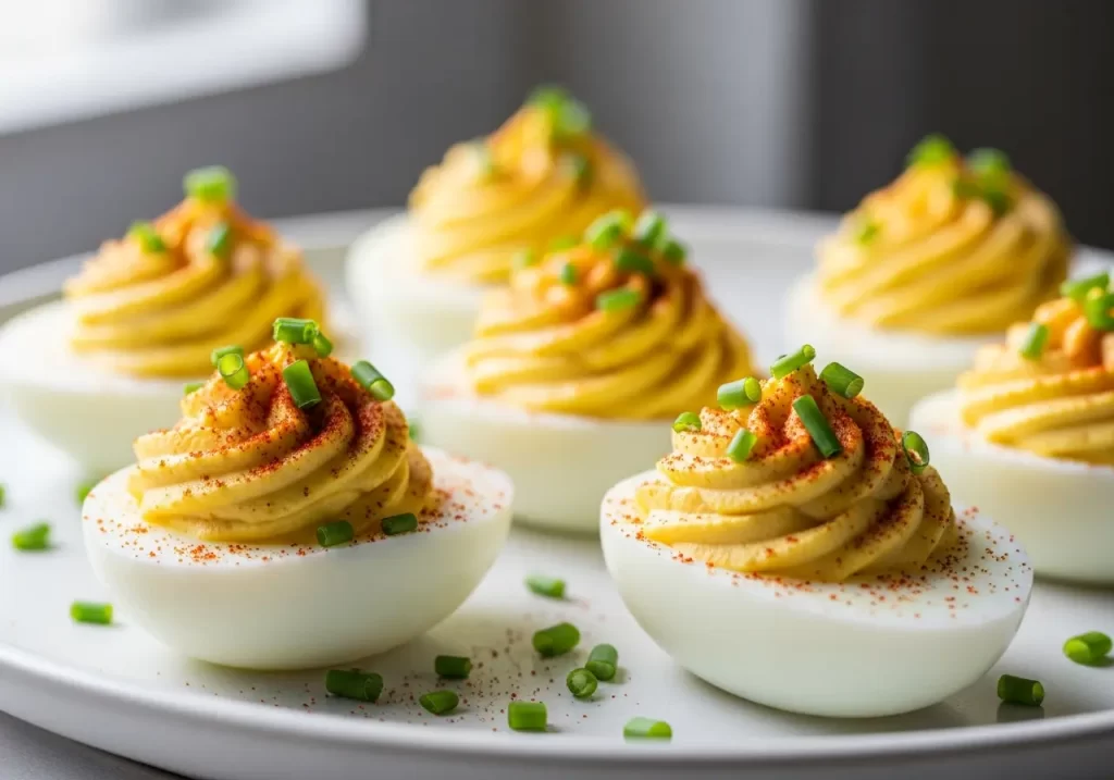  Deviled Eggs with Chives and a Paprika Twist