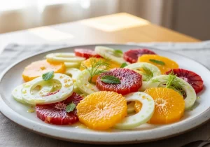 Fennel & Orange cut into circles Salad