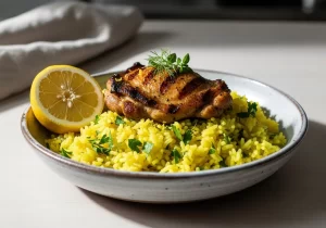 Greek Chicken and Lemon Rice