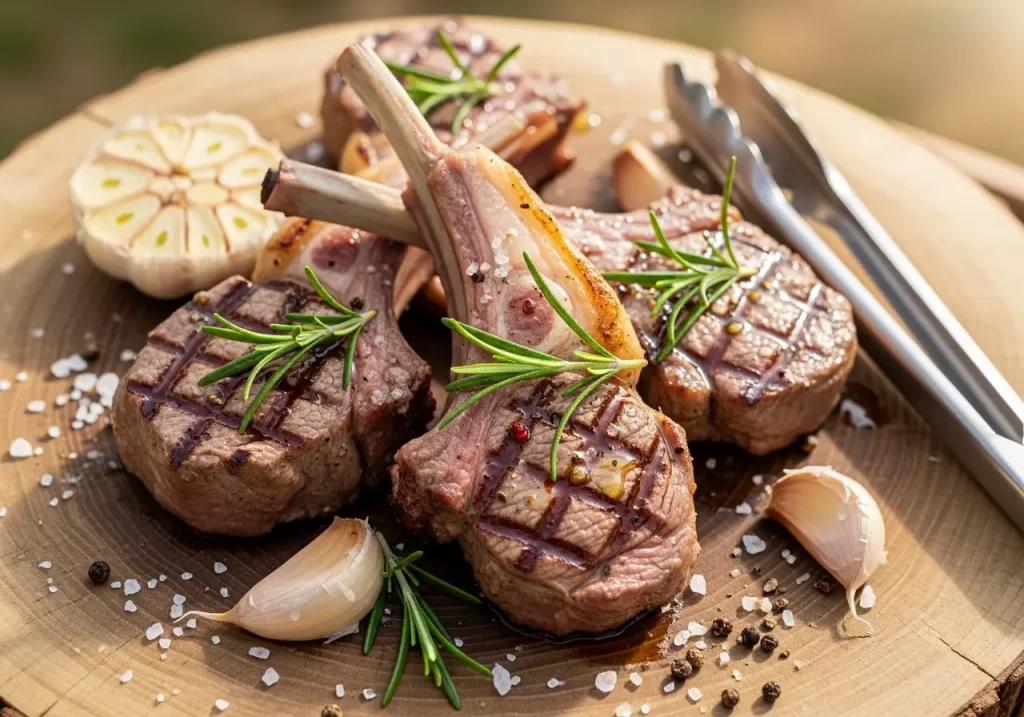 Grilled Lamb Chops with Rosemary & Garlic