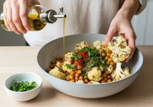 Roasted Cauliflower & Chickpea Salad