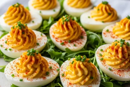 Savory Deviled Eggs with Chives and a Paprika Twist