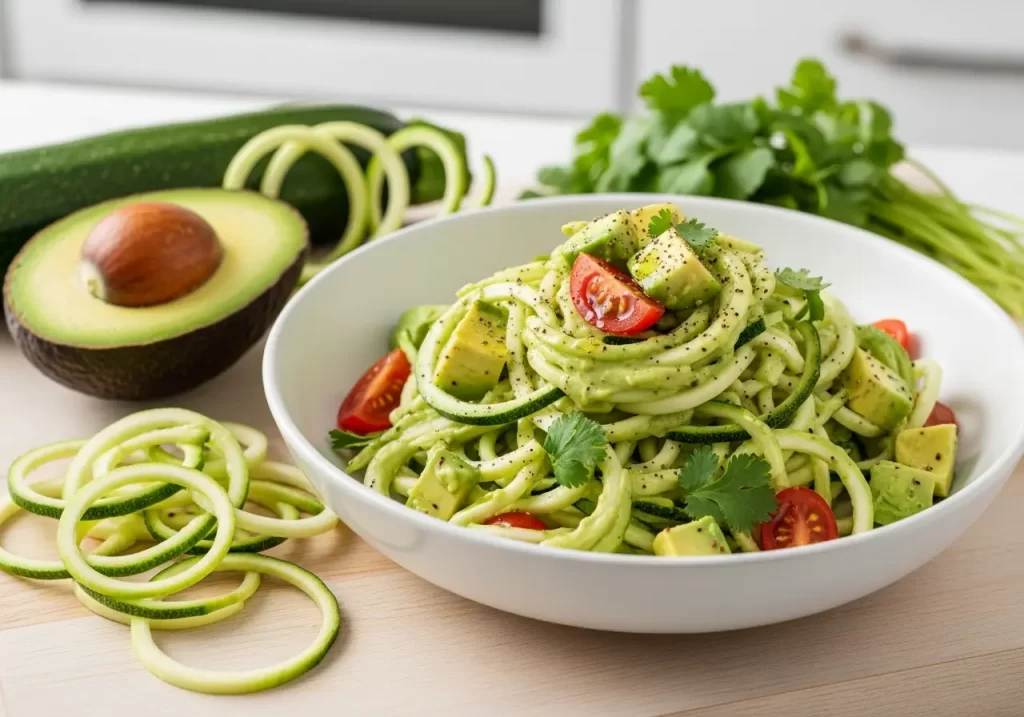 Zucchini Noodles with Creamy Avocado Sauce