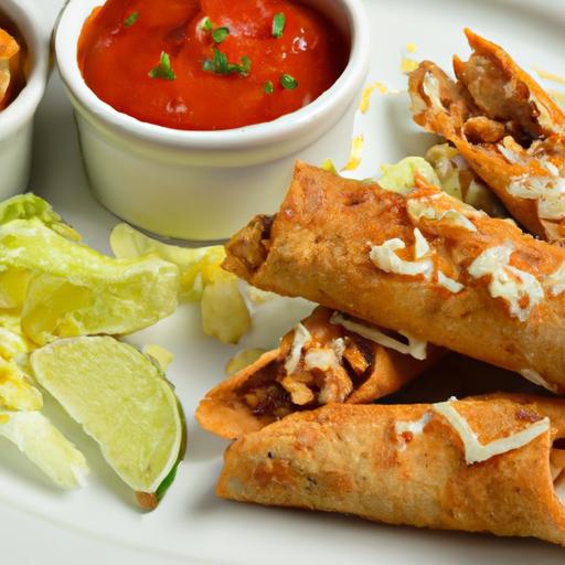 Crispy Taquitos with Shredded Chicken and Melty Cheese Delight