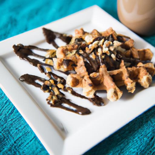 Churro Waffles Delight: Crispy Treats with Chocolate Dip