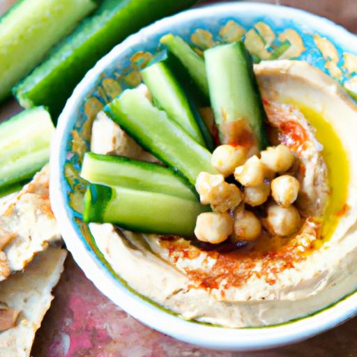 Boost Your Snack Game: High Protein Hummus with Cucumber