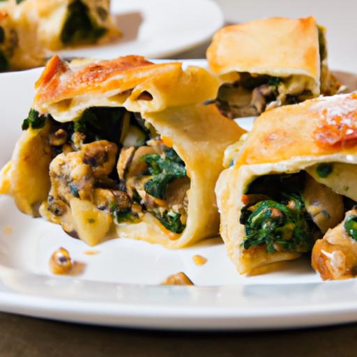 Hearty Mushroom & Spinach Lasagna Rolls: A Savory delight