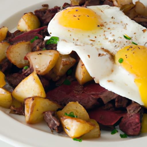 Brisket Corned Beef Hash with Eggs: A hearty Twist