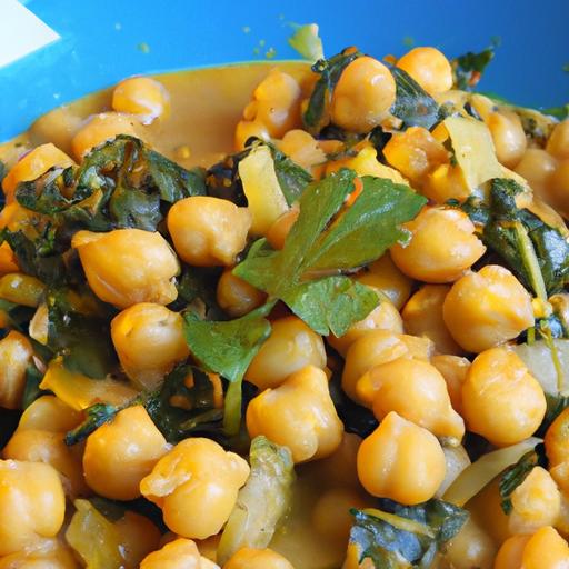 Golden Glow: Comforting Chickpea & Spinach Stew with Turmeric