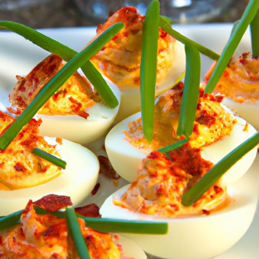 Savory Deviled Eggs with Chives and a Paprika Twist