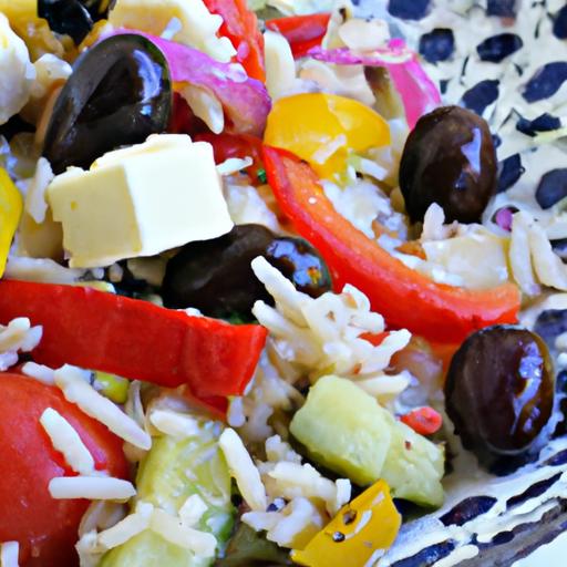 Bright Mediterranean Orzo Salad with Feta & Olives Delight