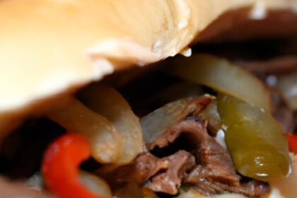 Savor the Classic Philly Cheesesteak with Peppers & Onions