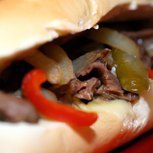 Savor the Classic Philly Cheesesteak with Peppers & Onions