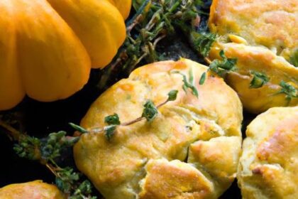 Golden Autumn Bites: Savory Pumpkin and Sage Scones