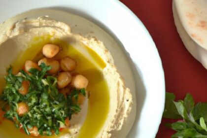 Discover Authentic Lebanese Hummus Paired with Pita Bread