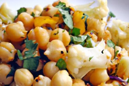 Golden Roasted Cauliflower & Chickpea Salad: A Nutritious Delight