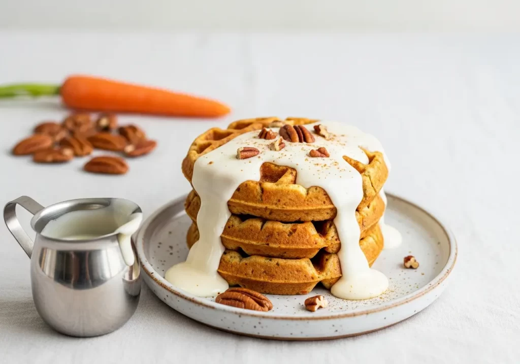 Carrot Cake Waffles with Cream Cheese Glaze: A Sweet Twist