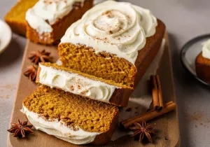 Pumpkin Bread with Cream Cheese