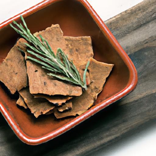 Crisp & Healthy: Flaxseed Crackers Infused with Rosemary